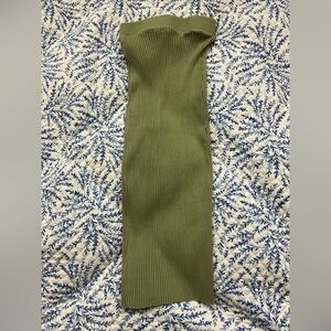 Zara Sage Green Ribbed Dress